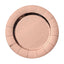 10-Pack Disposable Round Charger Plates in Rose Gold with Leathery Texture - Durable 1100GSM Cardboard Placemats 13"