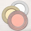6-Pack Acrylic Round Charger Plates 13" in Rose Gold with Lace Embossed Rim, Rustic Plastic Decorative Charger Tableware
