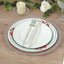 25-Pack Paper 9" Round Dinner Plates in Light Turquoise with Vintage Rose Flower Print