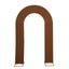 8ft Cinnamon Brown Spandex Fitted Open Arch Wedding Arch Cover, Double-Sided U-Shaped Backdrop Slipcover