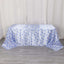 Satin Rectangular 90"x132" Tablecloth White/Blue French Toile Design - Seamless Stylish & Wrinkle-Resistant Table Cover