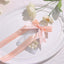 50 PCs 10" Blush Pre Tied Ribbon Bows, Satin Ribbon With Gold Foil Lining For Gift Basket and Party Favors Decor