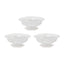 3-Pack Plastic Footed Compote Bowl Flower Vases Roman Style Clear - Round Decorative Pedestal Table Centerpieces 10"