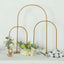Set of 3 Chiara Arch Table Centerpieces Gold Metal - Detachable Flower Stand Frame for Weddings 20", 23", 35"