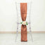 5 Pack Taffeta 6"x106" Chair Sashes Terracotta (Rust) Accordion Crinkle Texture - Stylish Decor for Weddings & Gatherings