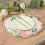 10-Pack Disposable Table Placemats in White with Peony Flowers Print & Rose Gold 13"