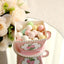 25 Pack Dusty Rose Mini Teacup and Saucer Party Favor Boxes with Rose Floral Print, Tea Time Candy Boxes - 4"x3"