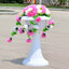 4 Pack White Italian Inspired Pedestal Stand Flower Plant Pillar - 22" Tall PVC