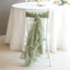 Chiffon Chair Sash with Curly Design Dusty Sage Green - Stylish Chair Decorations