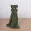 5 Pack Chiffon Chair Sashes Olive Green - Soft & Lightweight Designer Chair Bows 22"x78"