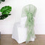 Chiffon Chair Sash with Curly Design Sage Green - Stylish Chair Decorations