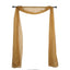 18ft Gold Sheer Organza Wedding Arch Drapery Fabric, Window Scarf Valance