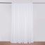 White Chiffon Polyester Event Curtain Drapes, Dual Layer Divider Backdrop Curtain Panels with Rod Pockets - 10ftx10ft
