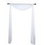 18ft White Sheer Organza Wedding Arch Drapery Fabric, Window Scarf Valance