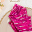 Sequin Mesh 20"x20" Napkin Fuchsia Silver - Wave Embroidered Reusable Napkin