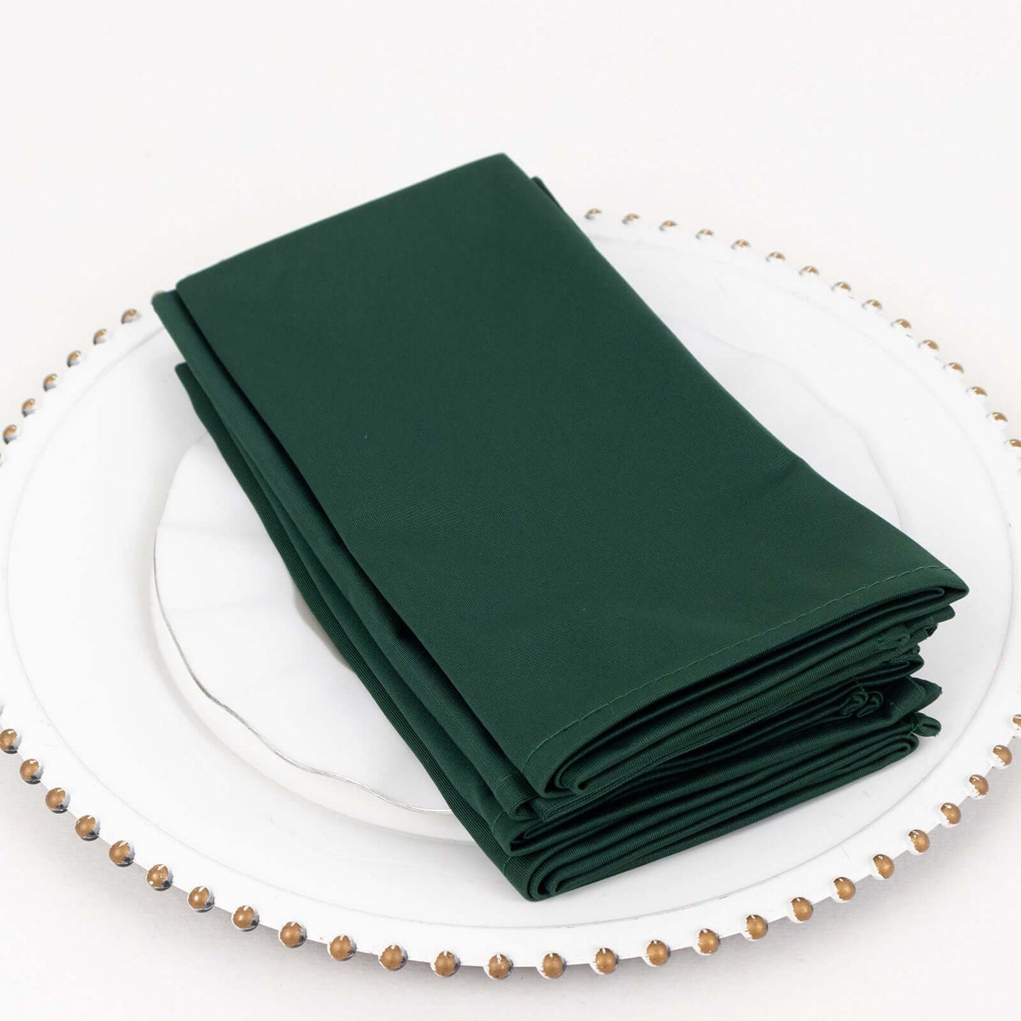 5 Pack Scuba 20"x20" Napkins Hunter Emerald Green - Durable & Reusable Dinner Napkins