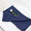 5 Pack Premium Polyester 20"x20" Napkins Navy Blue - Wrinkle-Resistant & Durable Dinner Napkins