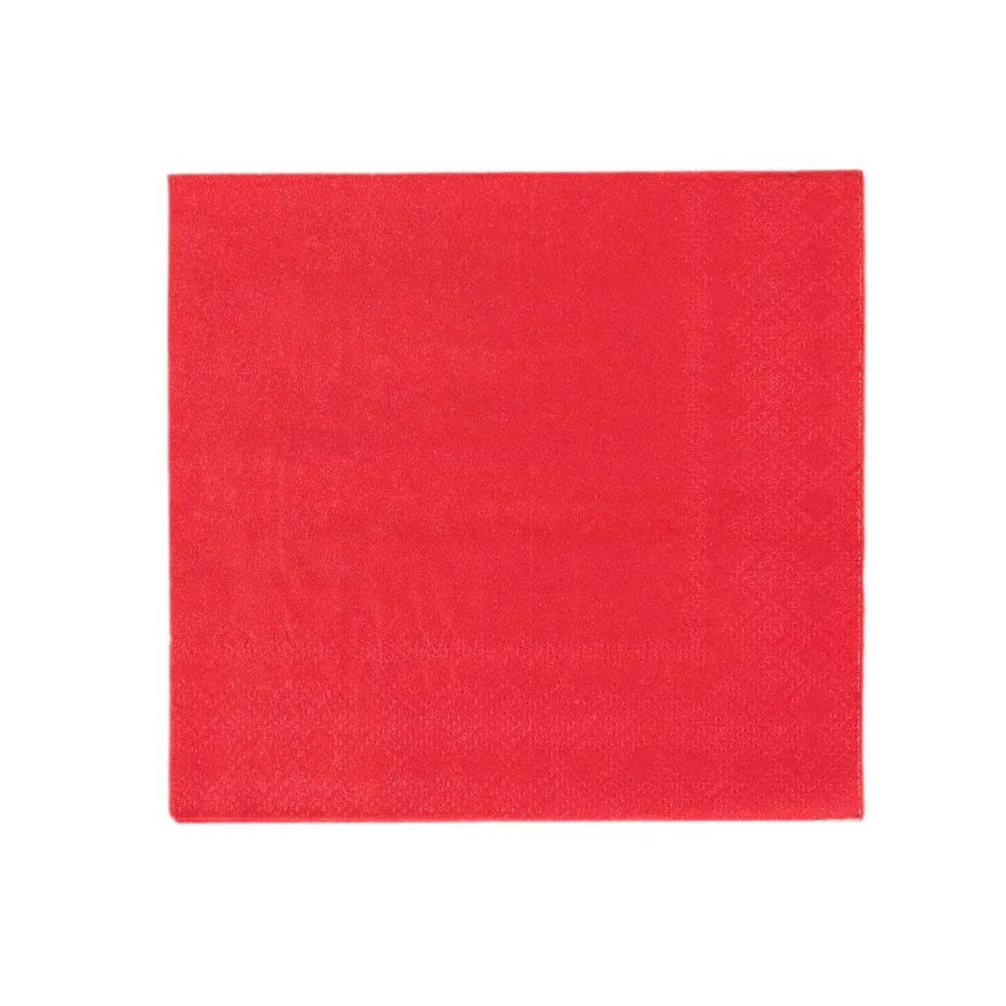 50-Pack Paper Beverage Napkins Red - 2 Ply Disposable Soft 18GSM Cocktail Napkins 5"x5"