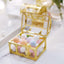 12-Pack Vintage Jewelry Box Candy Containers Clear Gold - Stylish Treasure Chest Favor Boxes 3.5"