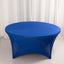 Stretch Spandex 5ft Round Tablecloth Royal Blue - Durable Form-Fitting Table Cover