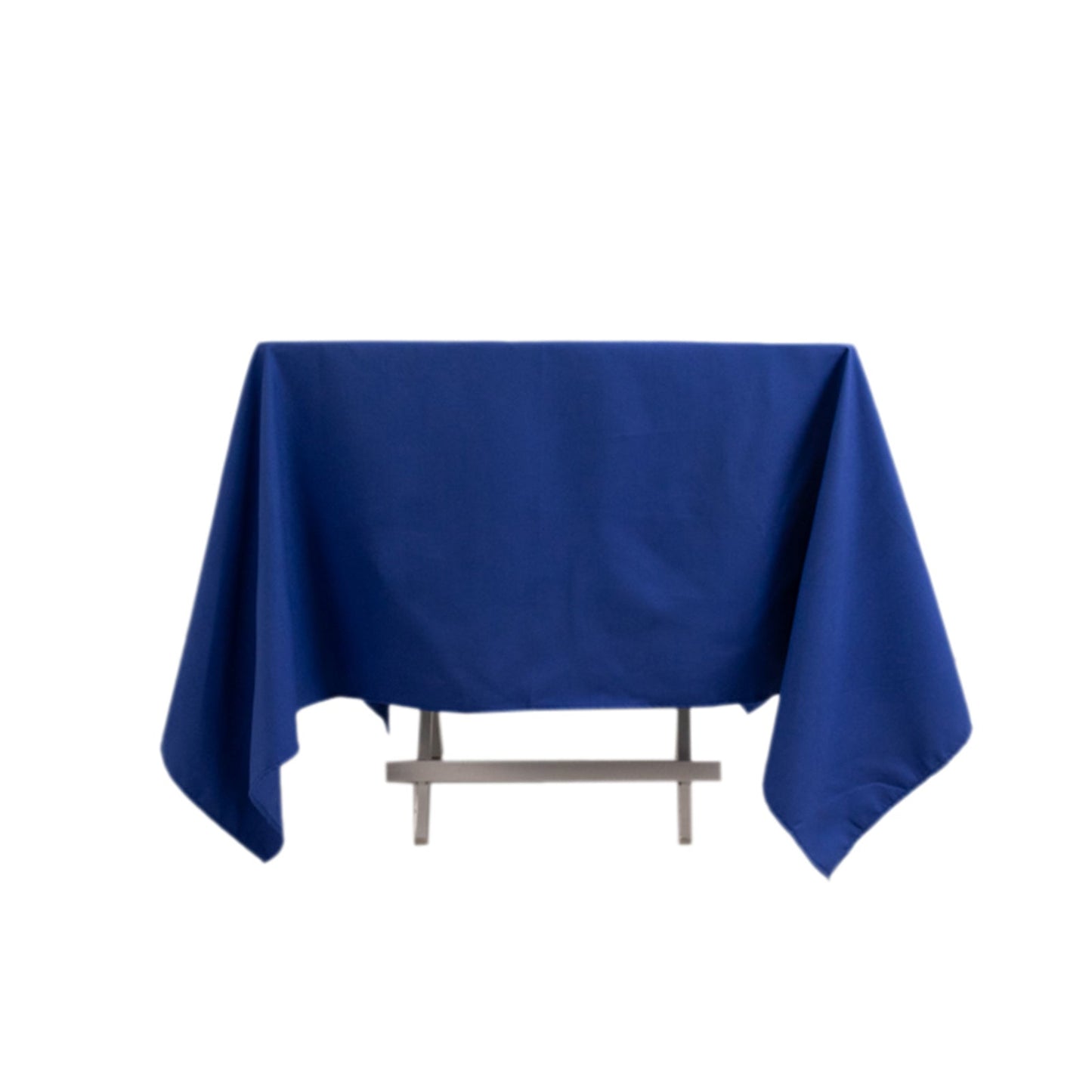 Cotton Blend 70"x70" Square Tablecloth Royal Blue - Wrinkle-Resistant Fabric Table Cover