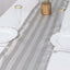 Satin 12"x108" Table Runner Silver Stripe - Stripe Table Decor