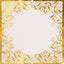 20-Pack Paper Beverage Napkins with Gold Foil Lace Design White - 3 Ply Disposable 18GSM European Style Cocktail Napkins 5"x5"