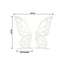 Freestanding Wooden Butterfly Wings Backdrop, Large Butterfly Cut-Out Stand Photo Prop - White, 4.5ftx3.5ft