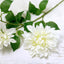 30" Tall Ivory Artificial Dahlia Silk Flower Stems, Faux Floral Spray