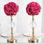 2 Pack 7" Fuchsia Artificial Silk Rose Kissing Ball, Flower Ball