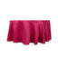 Lamour Satin 120" Round Tablecloth Fuchsia - Seamless Table Cover with Soft Tempered Sheen