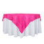 Taffeta 72"x72" Table Overlay Square Tablecloth Fuchsia - Accordion Crinkle Table Cover