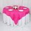 Taffeta 72"x72" Table Overlay Square Tablecloth Fuchsia - Accordion Crinkle Table Cover