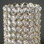 Full Crystal Beaded Candle Holder Shiny Gold Metal - Stylish Pillar Stand for Weddings 16" - Linen Luxes