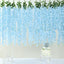 42" Silk Hanging Wisteria Flower Garland Vines in Light Blue, Elaborated 5 Full Strands in 1 Bush
