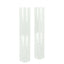 2-Pack Glass Pillar Hurricane Candle Shades - Clear Chimney Tube with 2.25" Wide Open Ends 12"