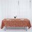 Polyester 60"x102" Rectangle Tablecloth Terracotta (Rust) with Gold Foil Geometric Pattern - Wrinkle-Resistant & Durable Table Cover