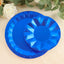 25-Pack Paper 7" Round Dessert Plates in Royal Blue with Geometric Prism Rim - Disposable 400GSM Appetizer Salad Plates