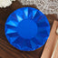 25-Pack Paper 7" Round Dessert Plates in Royal Blue with Geometric Prism Rim - Disposable 400GSM Appetizer Salad Plates
