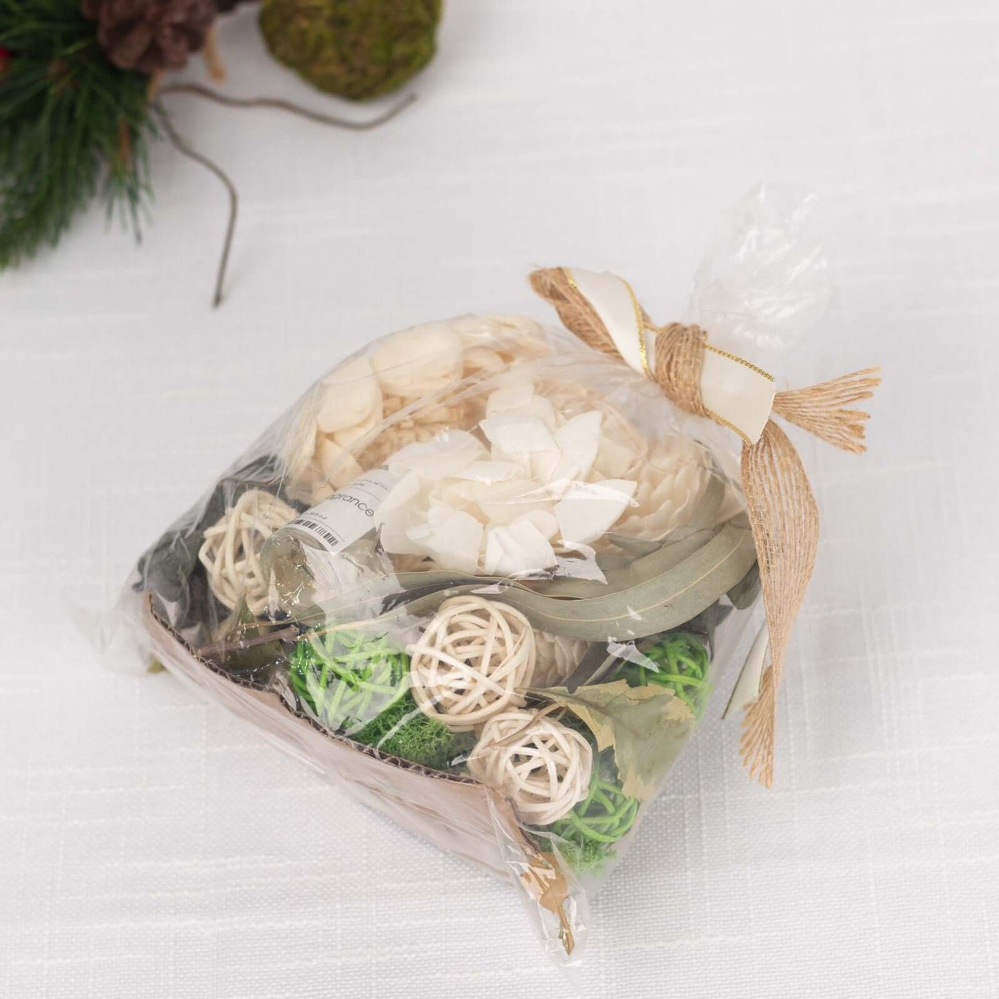 Set of Natural Potpourri Vase Fillers Dried Assorted with Vanilla Fragrance Oil - DIY Decorations