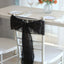 5 Pack Polyester Chair Sashes Black Metallic Tinsel Fringe - Easy to Use Chair Bows 6"x108"