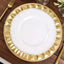 6-Pack Plastic Round Charger Plates 13" in Gold with Bejeweled Rim, Luxe Decorative Dinner Party Charger Tableware