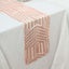 Sequin 12"x108" Table Runner Rose Gold - Diamond Glitz Design