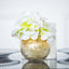 Glass Bud Vase Gold Foiled Crackle Bubble Bowl - Classy Floral Centerpiece for Weddings 4" - Linen Luxes