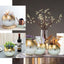 Glass Bud Vase Gold Foiled Crackle Bubble Bowl - Classy Floral Centerpiece for Weddings 4" - Linen Luxes