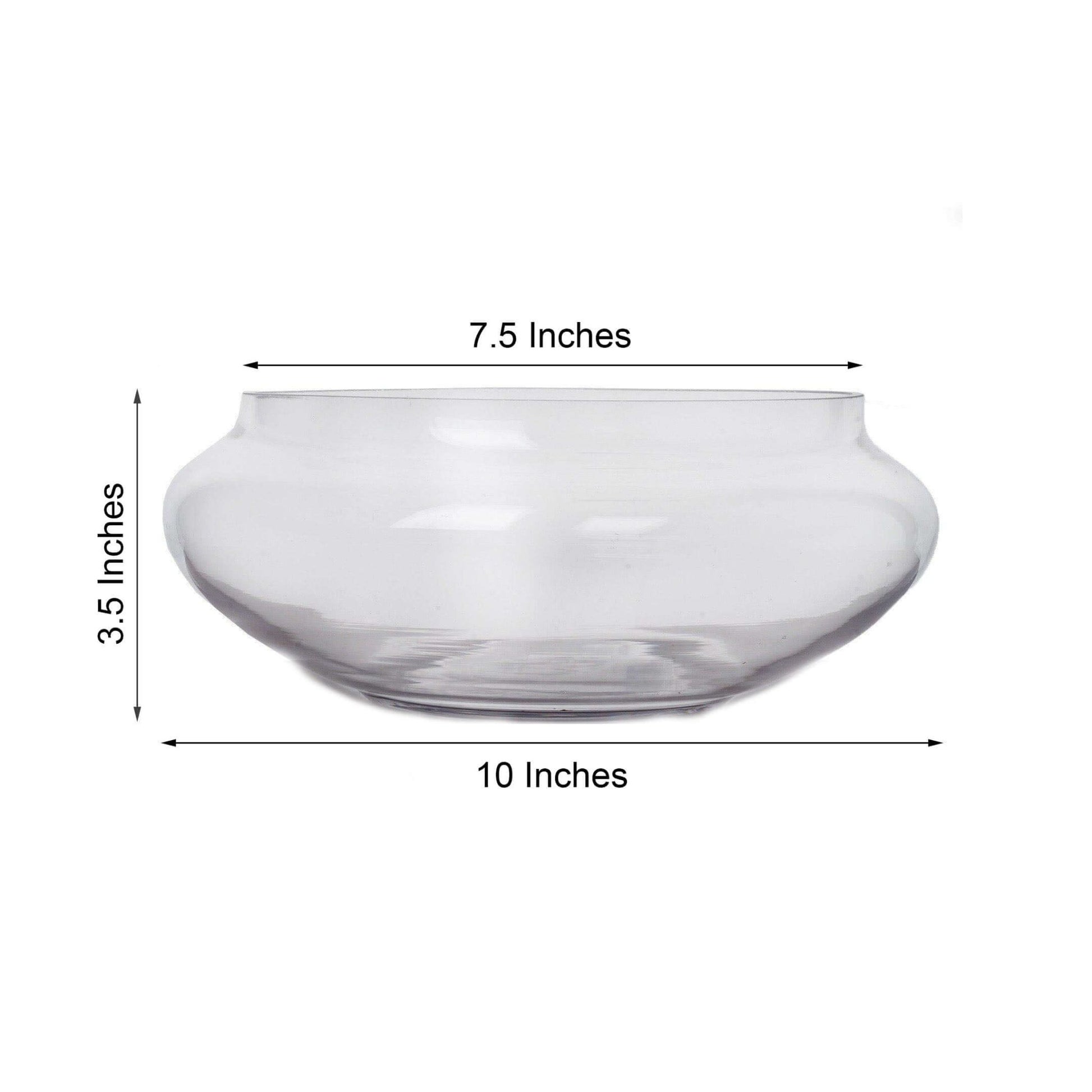 Glass Floating Candle Bowl Multi - Purpose Design - Table Centerpiece for Decor 10" - Linen Luxes