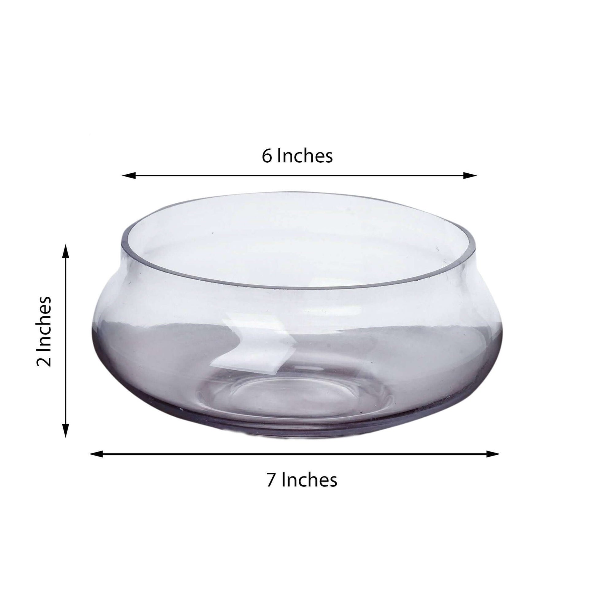 Glass Floating Candle Bowl Multi - Purpose Design - Table Centerpiece for Decor 7" - Linen Luxes
