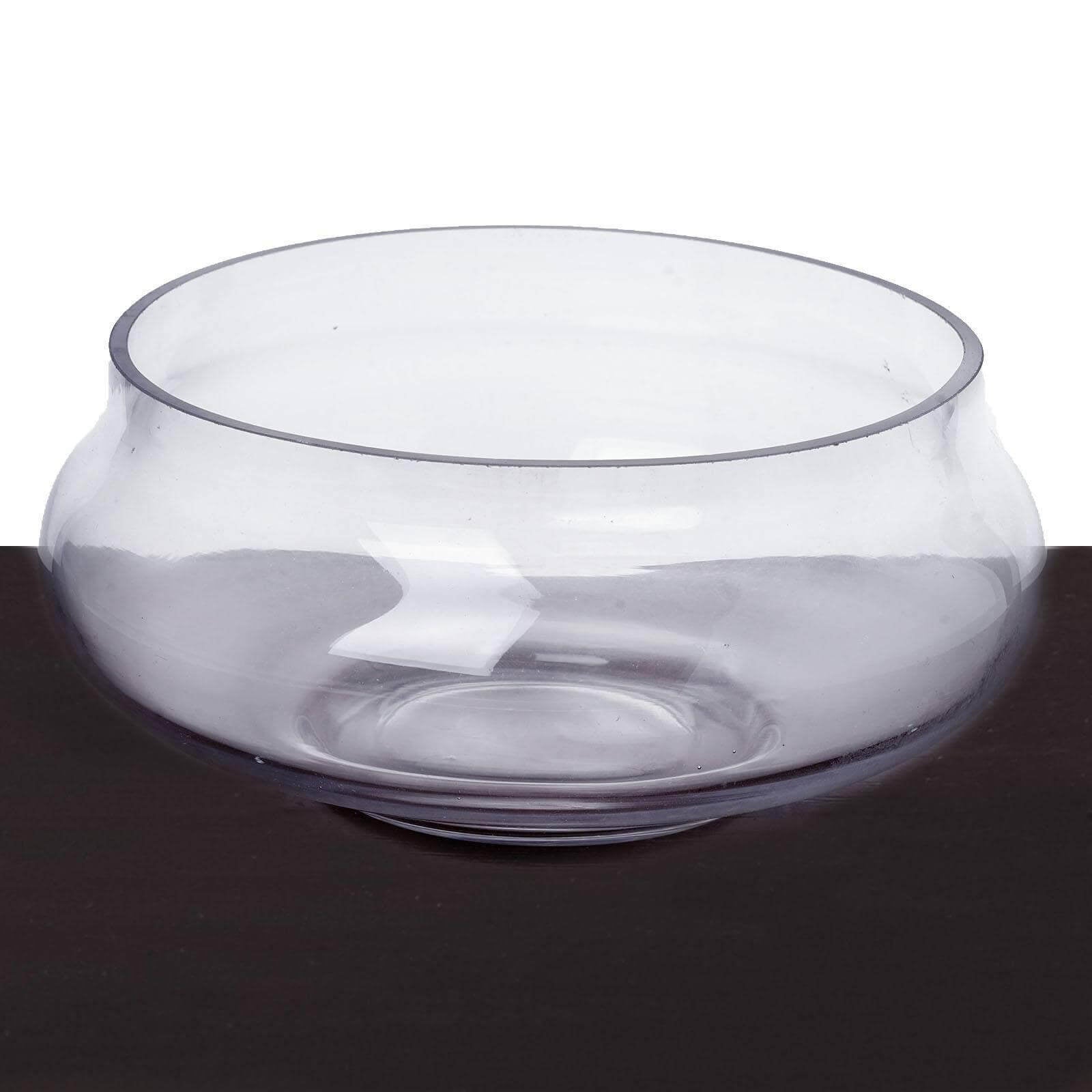 Glass Floating Candle Bowl Multi - Purpose Design - Table Centerpiece for Decor 7" - Linen Luxes