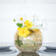 Glass Flower Vase Gold Foiled Crackle Bubble - Decorative Floral Centerpiece for Tables 6" - Linen Luxes
