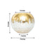 Glass Flower Vase Gold Foiled Crackle Bubble - Decorative Floral Centerpiece for Tables 6" - Linen Luxes